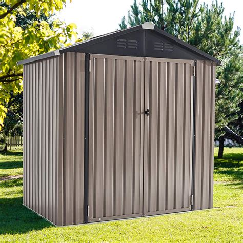 small metal outdoor storage shed